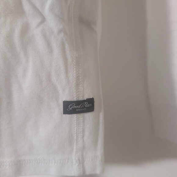 Good Man Brand | Victory V-Notch Long Sleeve Tee In White - Picture 10 of 12